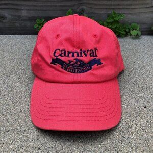 Vintage CARNIVAL CRUISING Cruises Baseball Hat Unisex Red Adjustable Cap​​​​